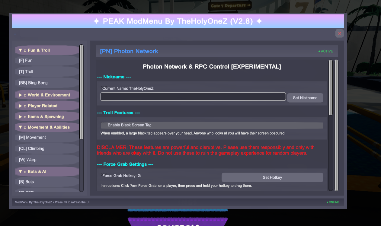 PEAK - ModMenu V2.9.5